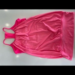 Lululemon tank top with built in sport bra - pink